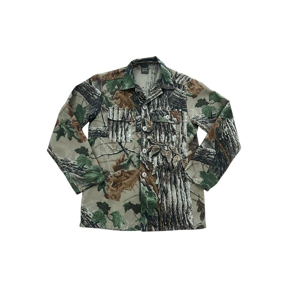 Camo Gear Youth Button Up Shirt/Light Weight Jacket, Size 14 Realtree Hardwoods